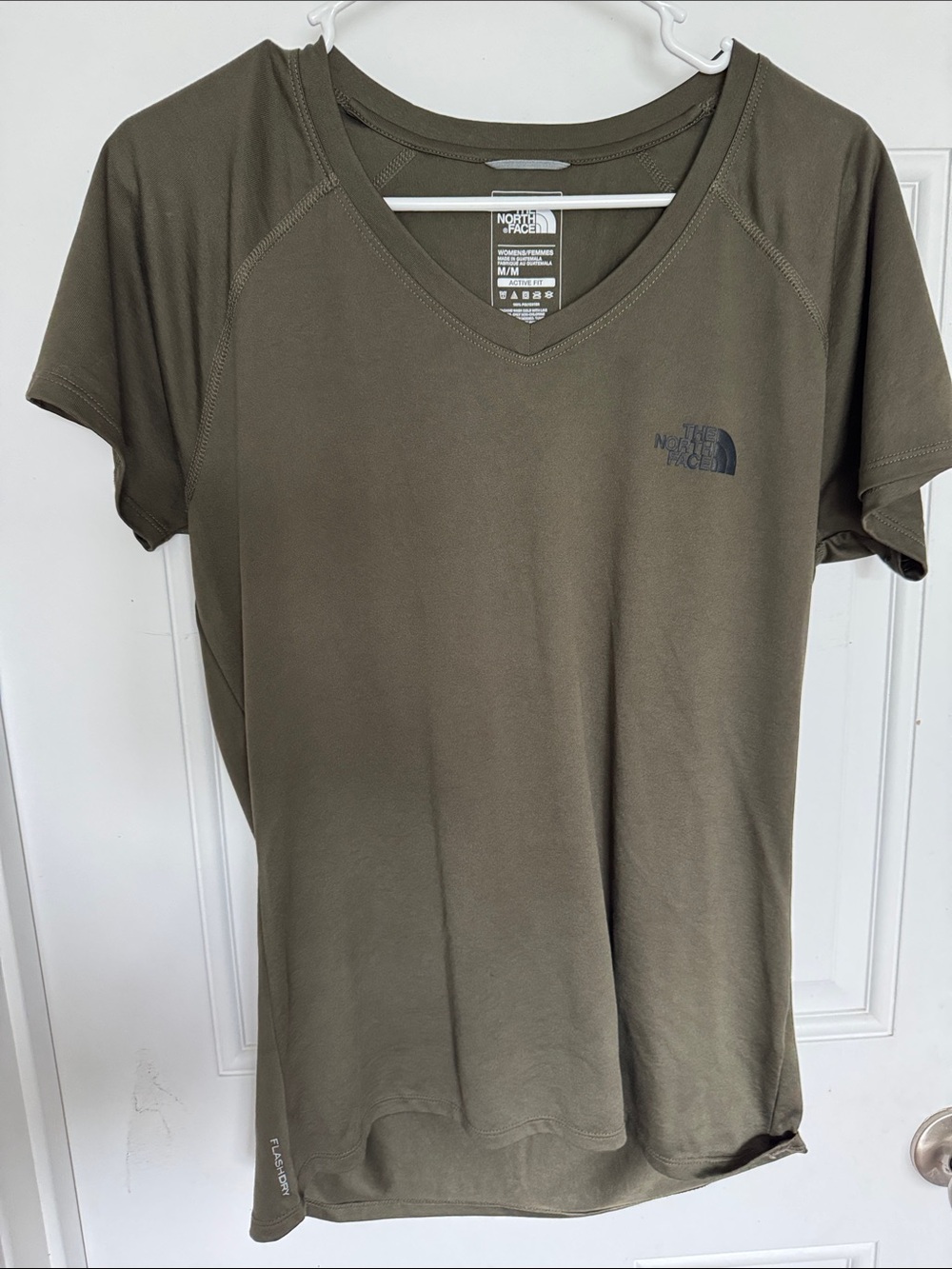 The North Face Women’s V‑Neck Active Tee — Olive